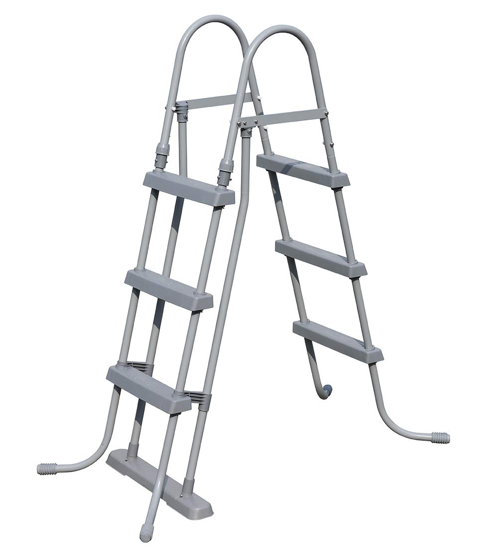 Bestway BW58330 42 Inch Above Ground Pool Ladder - Heavy Duty Safety Steps for Inground & Outdoor Pools - Perfect for Backyard, Family Swim Time & Summer Fun