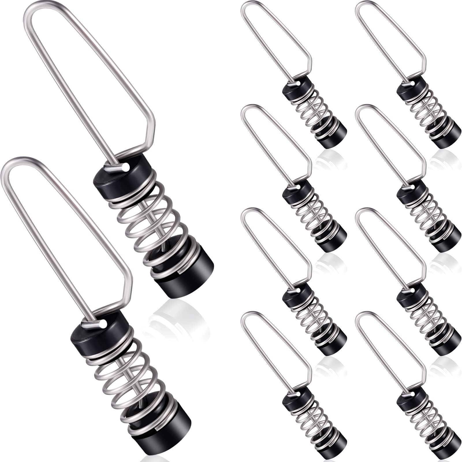 Stainless Steel Marine Flag Clips for Boat Halyards, Outrigger Lines & Antennas - Heavy Duty Flagpole Rope Clips for Stern Lights & Fishing - Perfect for Boating, Sailing & Water Sports