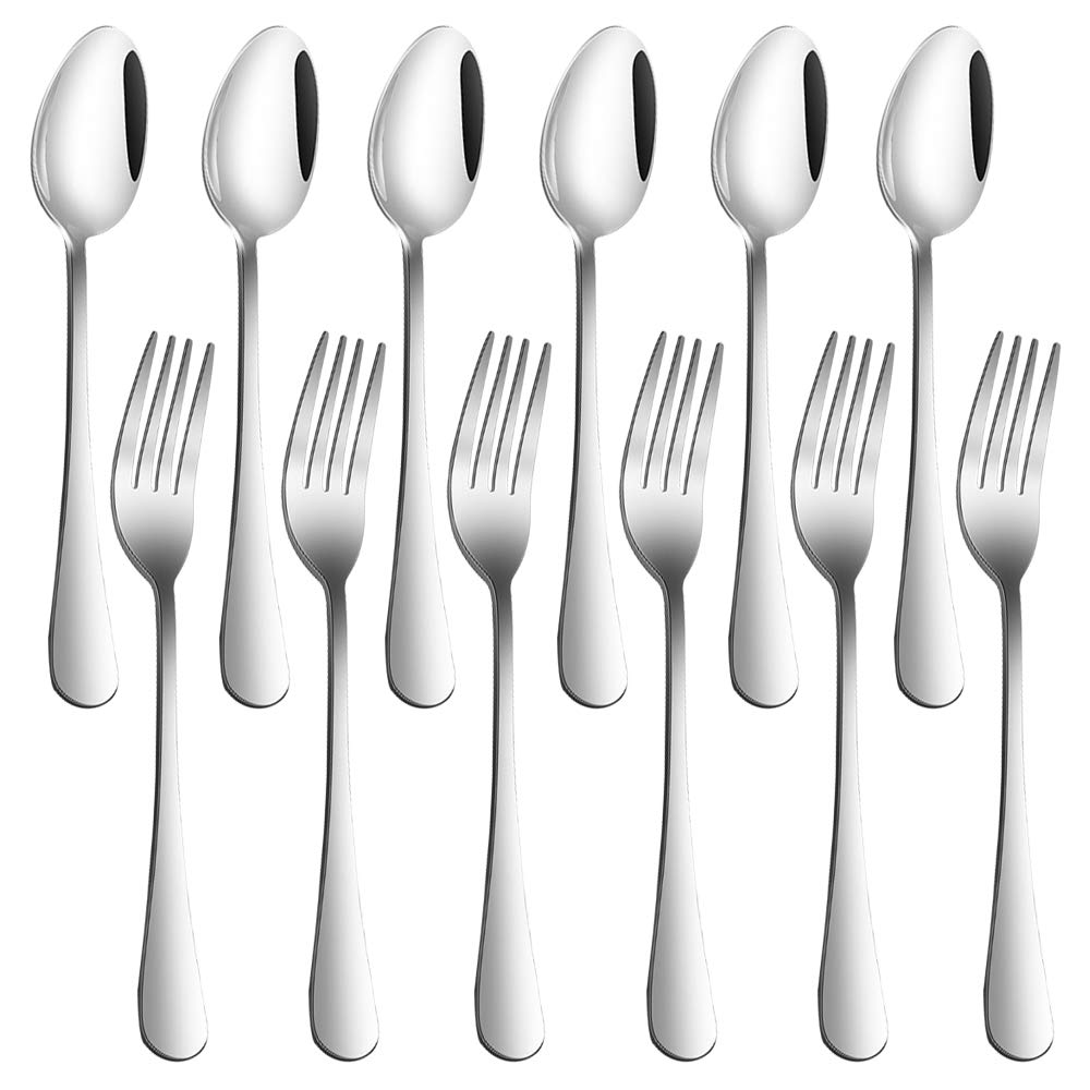 Premium 12-Piece Stainless Steel Cutlery Set - Heavy Duty 8