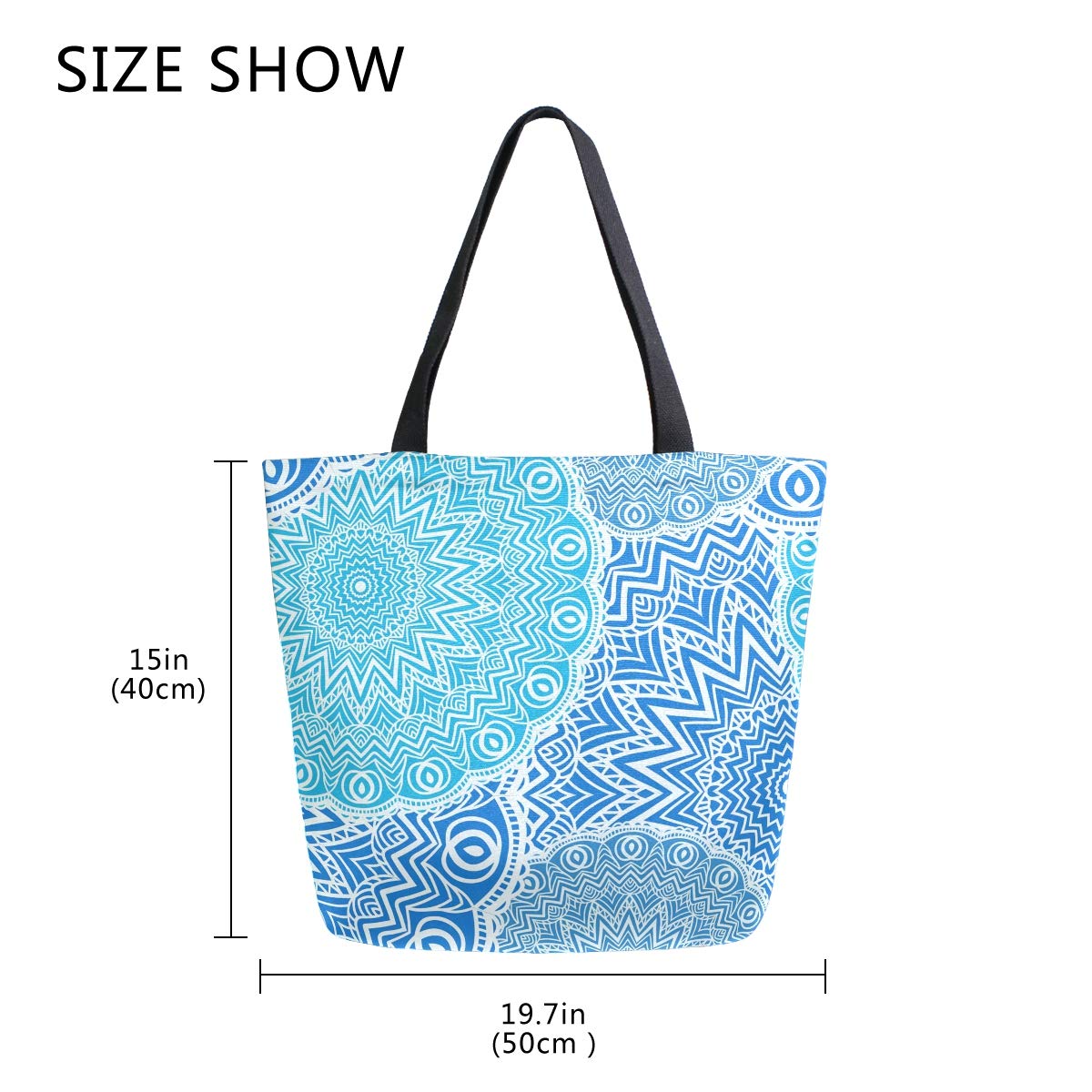 SUABO Reusable Tote Bag for Women - Eco-Friendly Canvas Grocery Shopping Bag - Perfect for Groceries, Beach, Travel & Outdoor Activities