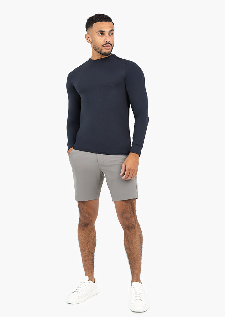 Men's Classic Fit Adapt Shorts - Comfortable Stretch Fabric for Casual Wear & Outdoor Activities (8R, Pebble Grey)