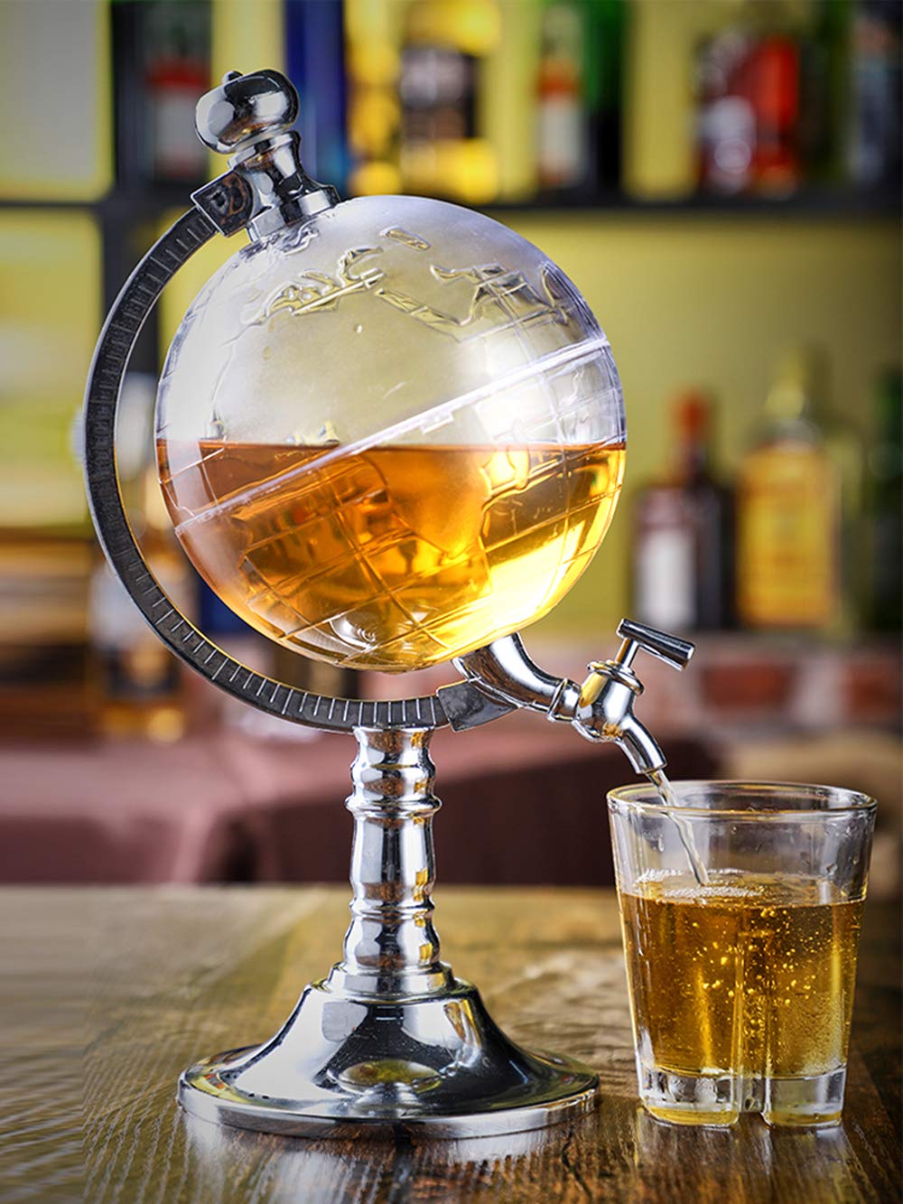 3.5L (120OZ) Spherical Beverage Dispenser Tower - Draft Beer, Wine, Juice & Water Pourer for Home Bar, Parties & Events - Perfect for Entertaining, Weddings & Outdoor Gatherings