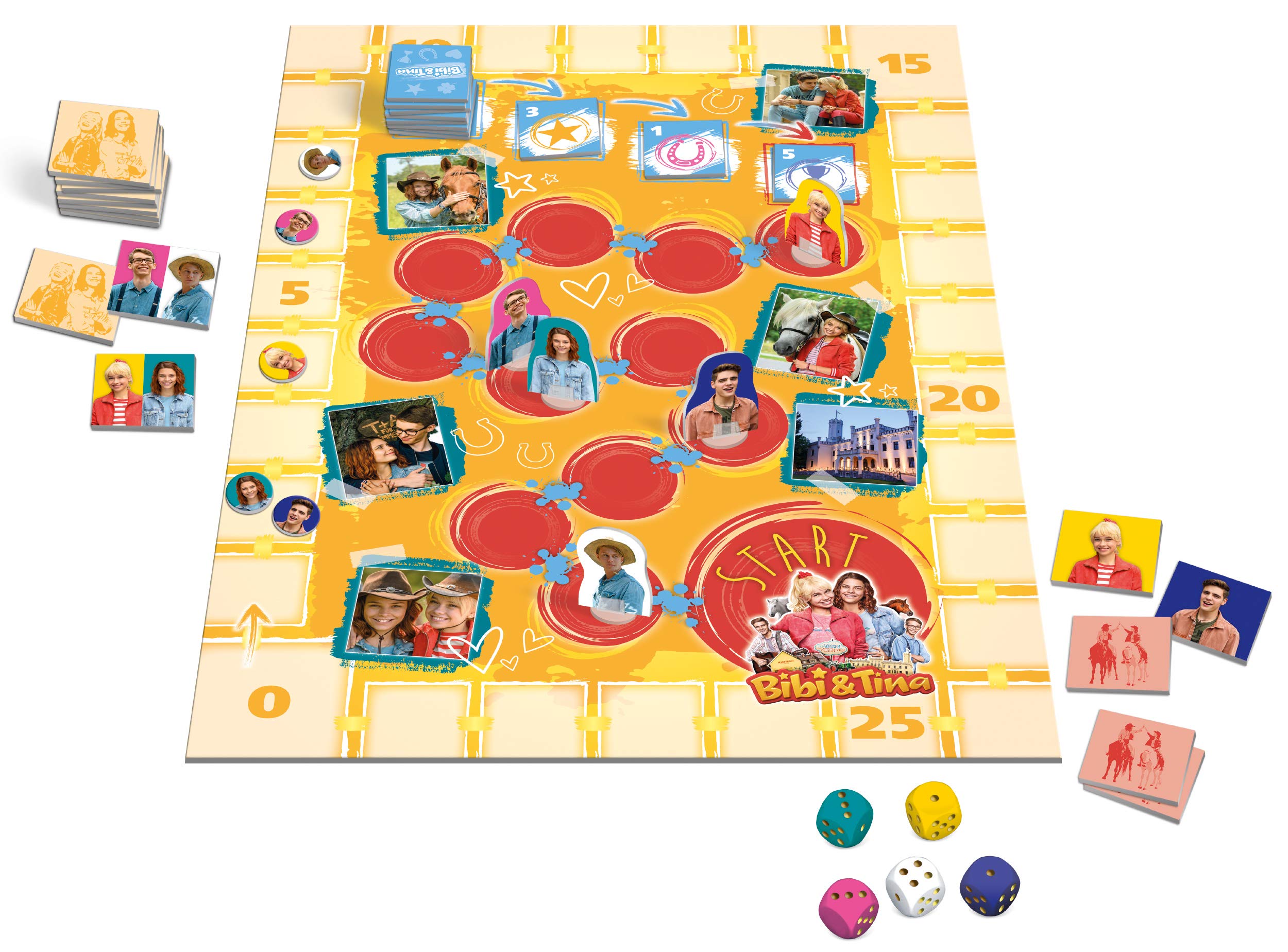 Bibi and Tina Board Game by Schmidt Spiele - Fun Family Running Game for Kids and Fans of the Series | Perfect for Birthday Parties, Family Game Nights, and TV Show Enthusiasts