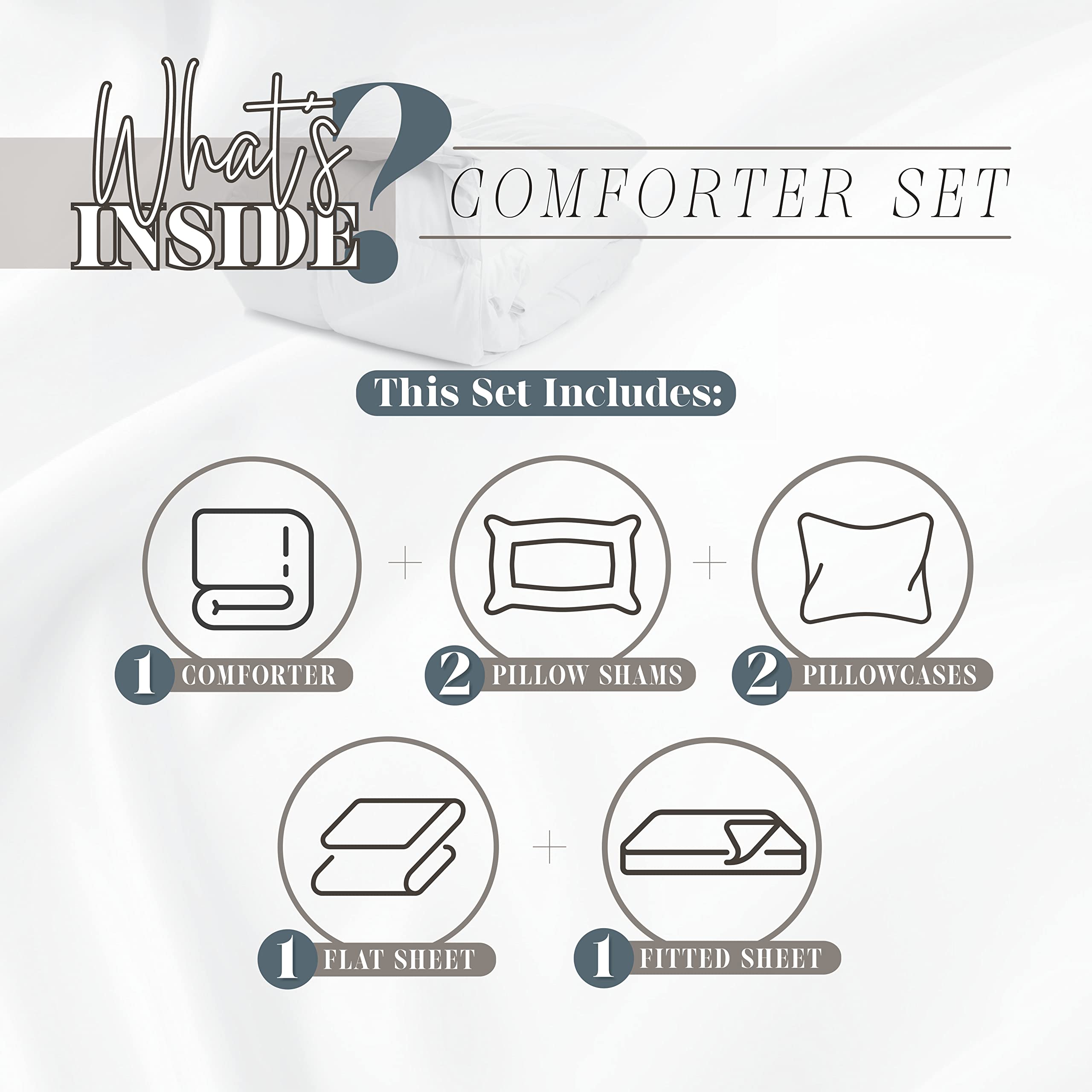 Luxury 7-Piece Twin XL Bed in a Bag Set - 1500 Thread Count Comforter & Sheet Set, Ultra Soft & Wrinkle Resistant, Black/Burgundy - Perfect for Dorm Rooms, Guest Beds & Cozy Home Decor