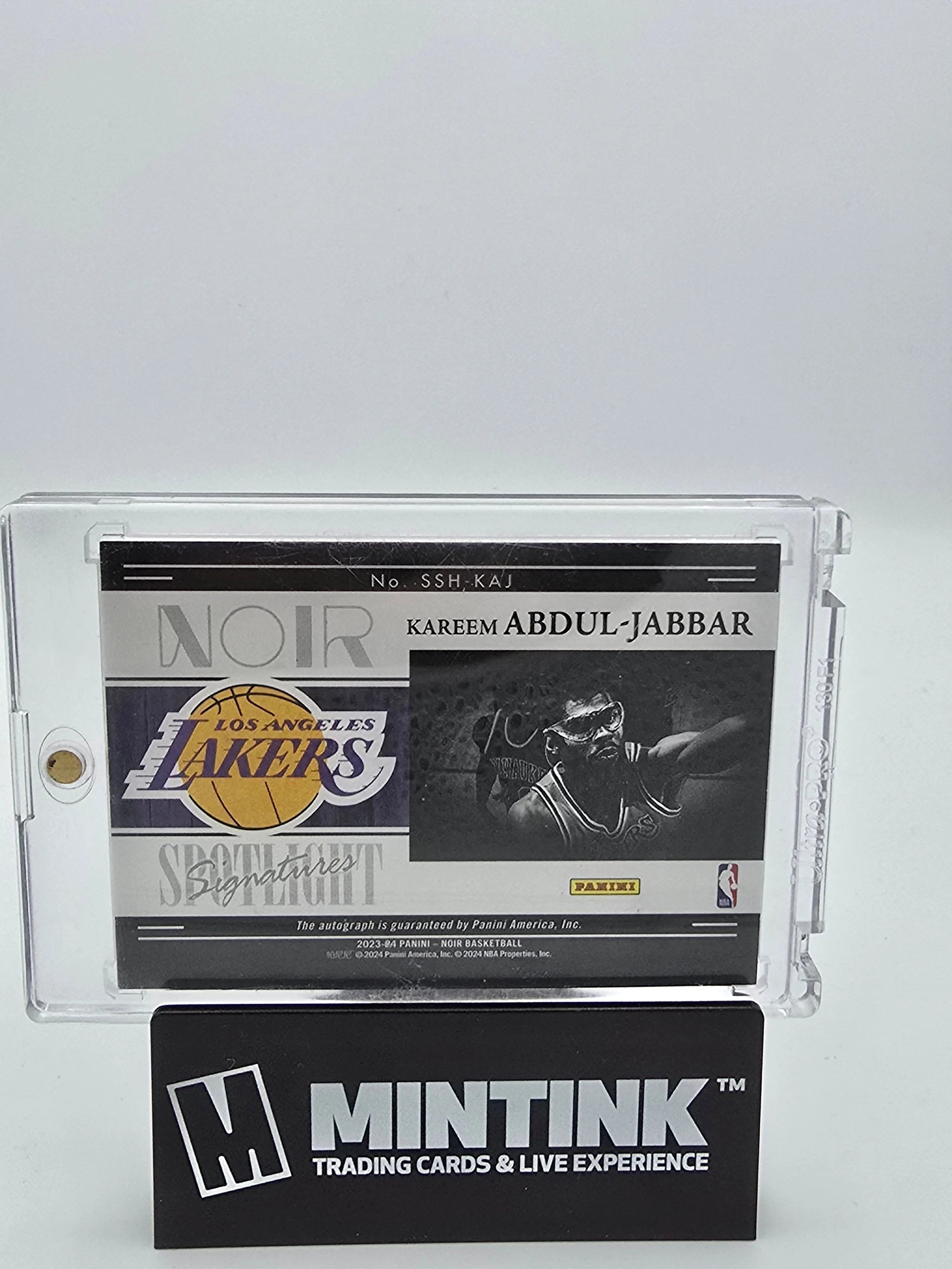 2023-24 Panini Noir Basketball Kareem Abdul Jabbar Spotlight Signatures Gold Ink /99 - Rare Collectible Trading Card for NBA Fans & Memorabilia Collectors - Perfect for Display, Investment, and Gifting