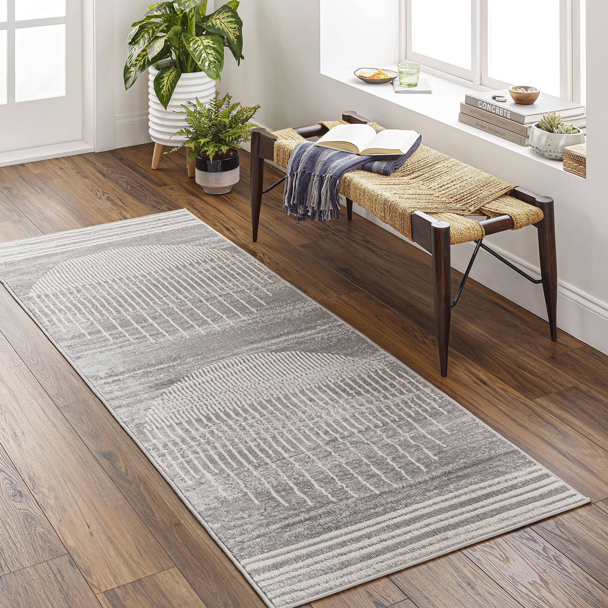 Mark&Day 8x10 Modern Medium Gray Area Rug - Soft Grey Cream White Carpet for Living Room, Bedroom, Kitchen & Office - 7'10