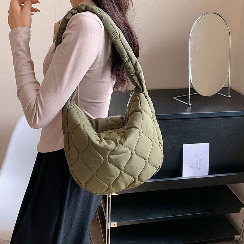 AG Collective Women's Lattice Pattern Shoulder Bag - Versatile Crossbody Purse for Work, Travel & Everyday Use