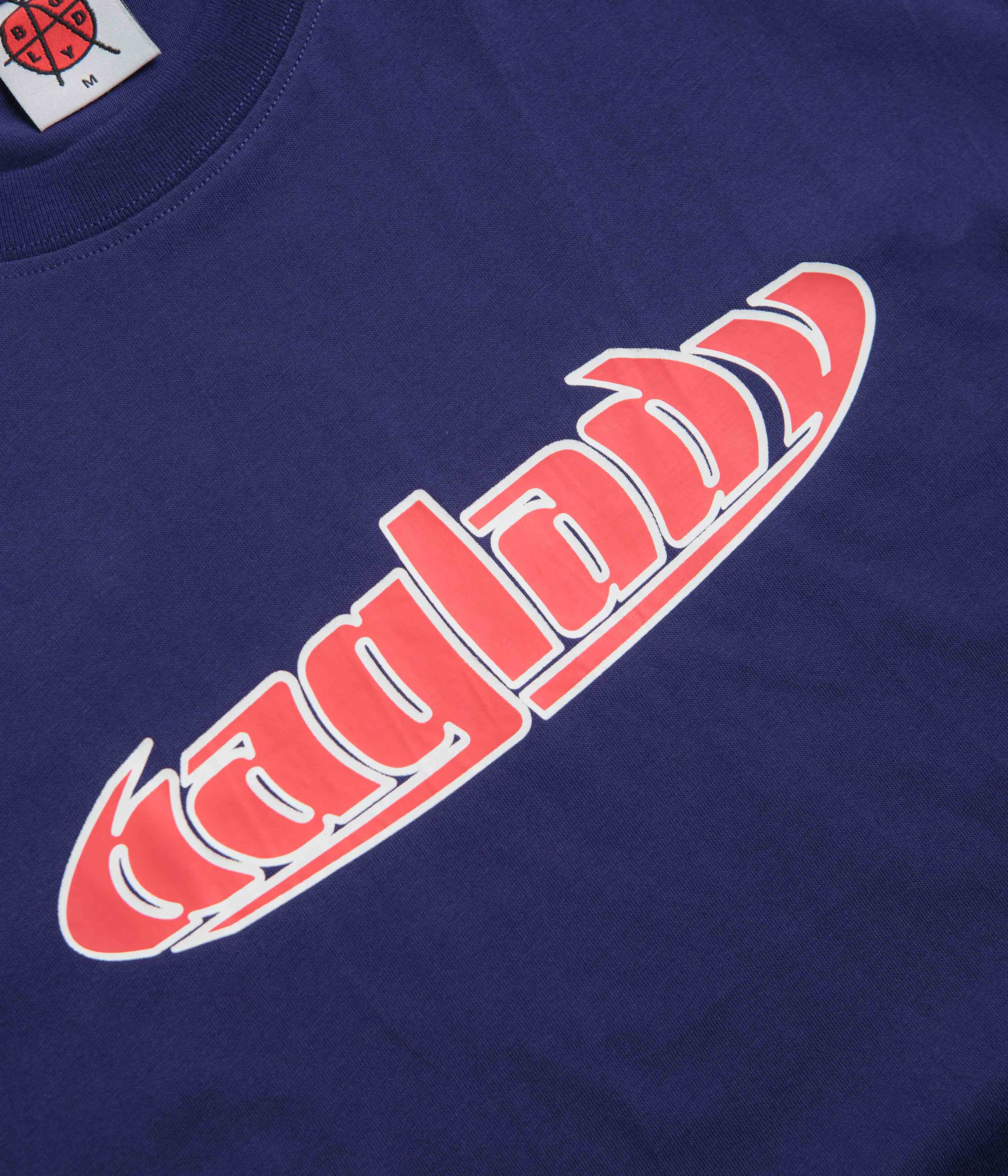 Baglady Warp Logo T-Shirt for Women - Navy Blue Cotton Casual Tee - Perfect for Everyday Wear, Outings & Street Style
