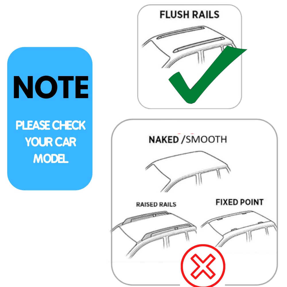 Aluminum Cross Bars for Hyundai Tucson 2016-2022 - Heavy Duty Roof Rack Crossbars Replacement for Cargo Carrier, Kayak, Canoe, Bike, Snowboard - Perfect for Road Trips & Outdoor Adventures