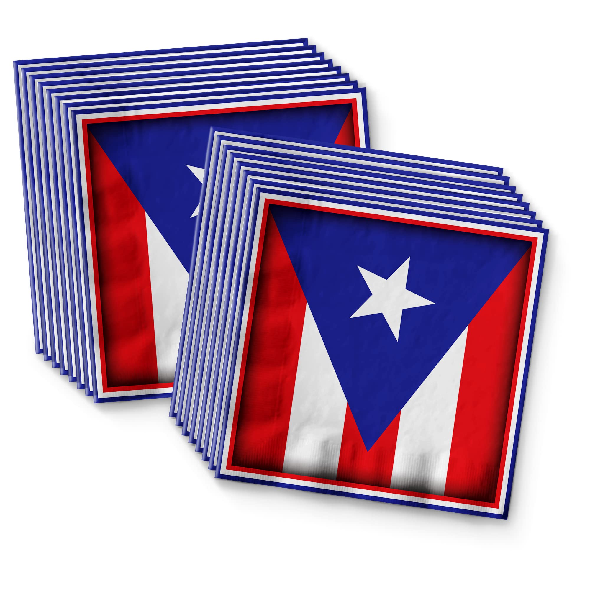 Puerto Rico Flag Themed Birthday Party Supplies Set - 16-Piece Tableware Kit with Plates, Napkins & Cups for Patriotic Celebrations & National Events