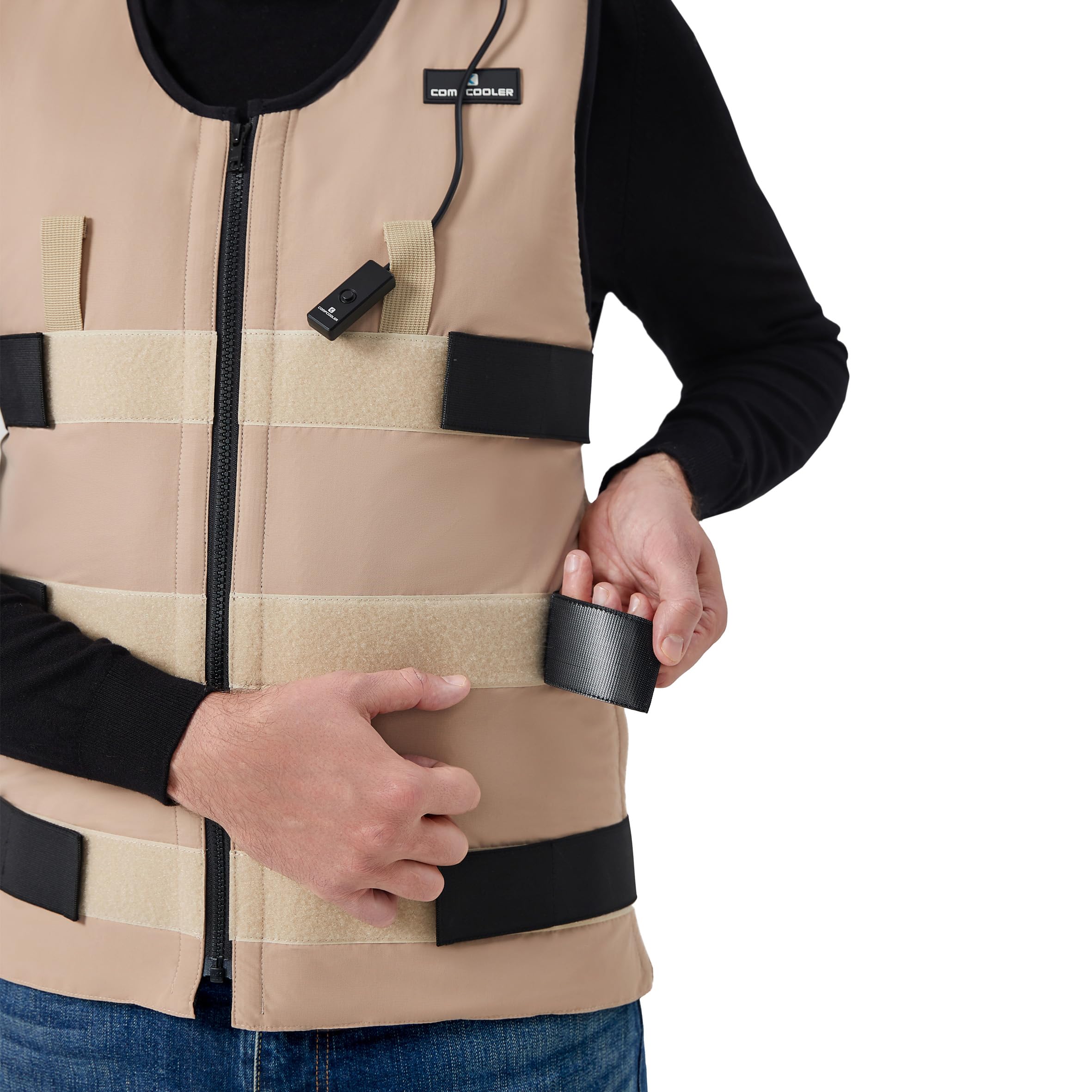 Biege UniVest ICE Cooling System - Lightweight Outerwear Cooling Vest with 2.5L Bladder & Flow Control - Perfect for Outdoor Work, Sports & Heat Relief