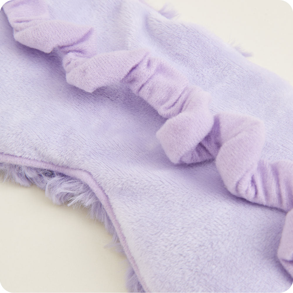 Purple Curly Warmies Eye Mask for Sleep & Relaxation - Soft & Cozy Eye Cover for Stress Relief, Travel & Spa Use
