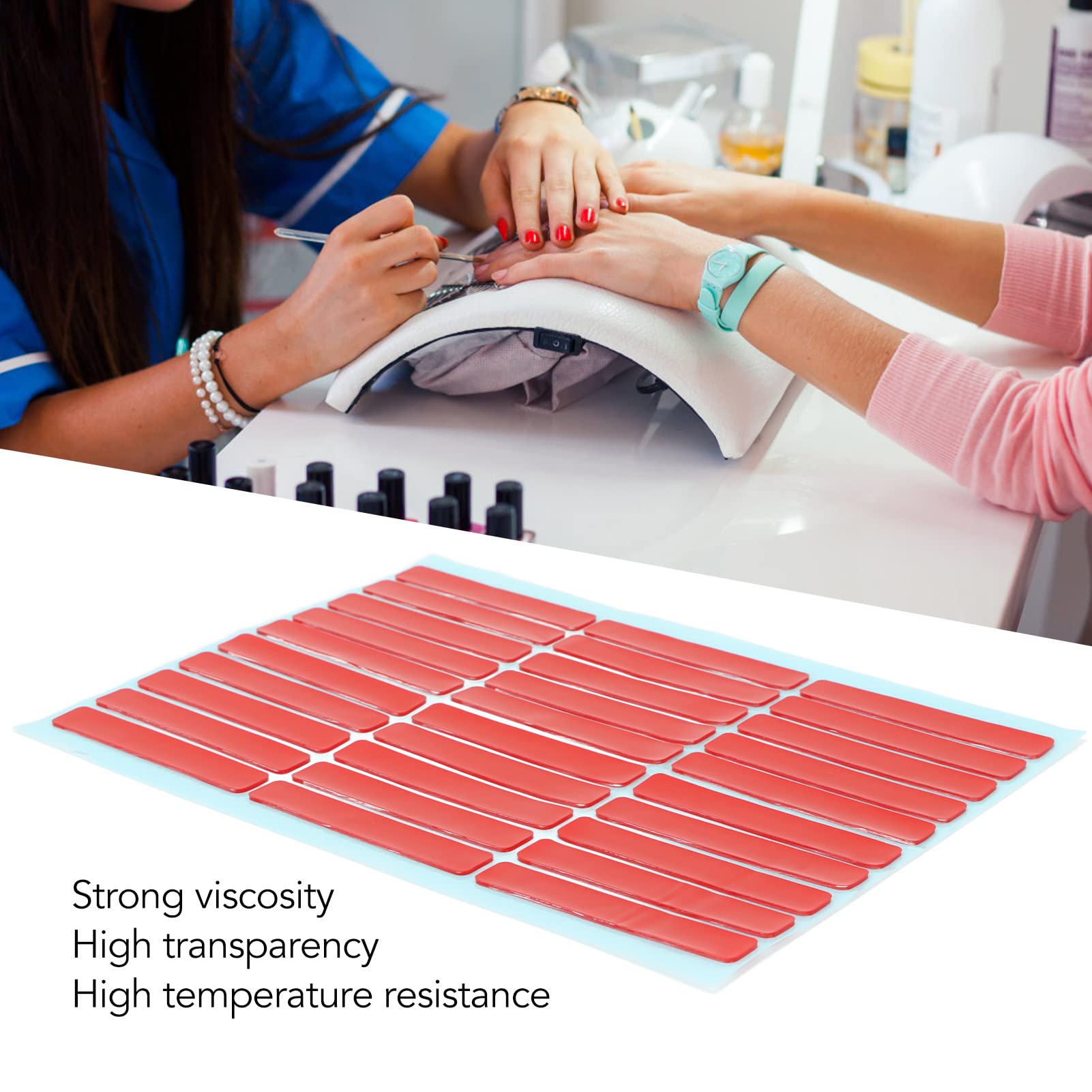 10 Sheet Nail Art Tape - Double Sided Adhesive Mounting Tape for Nail Tips & Color Display (300pcs) - Perfect for Salon Professionals & DIY Nail Art at Home