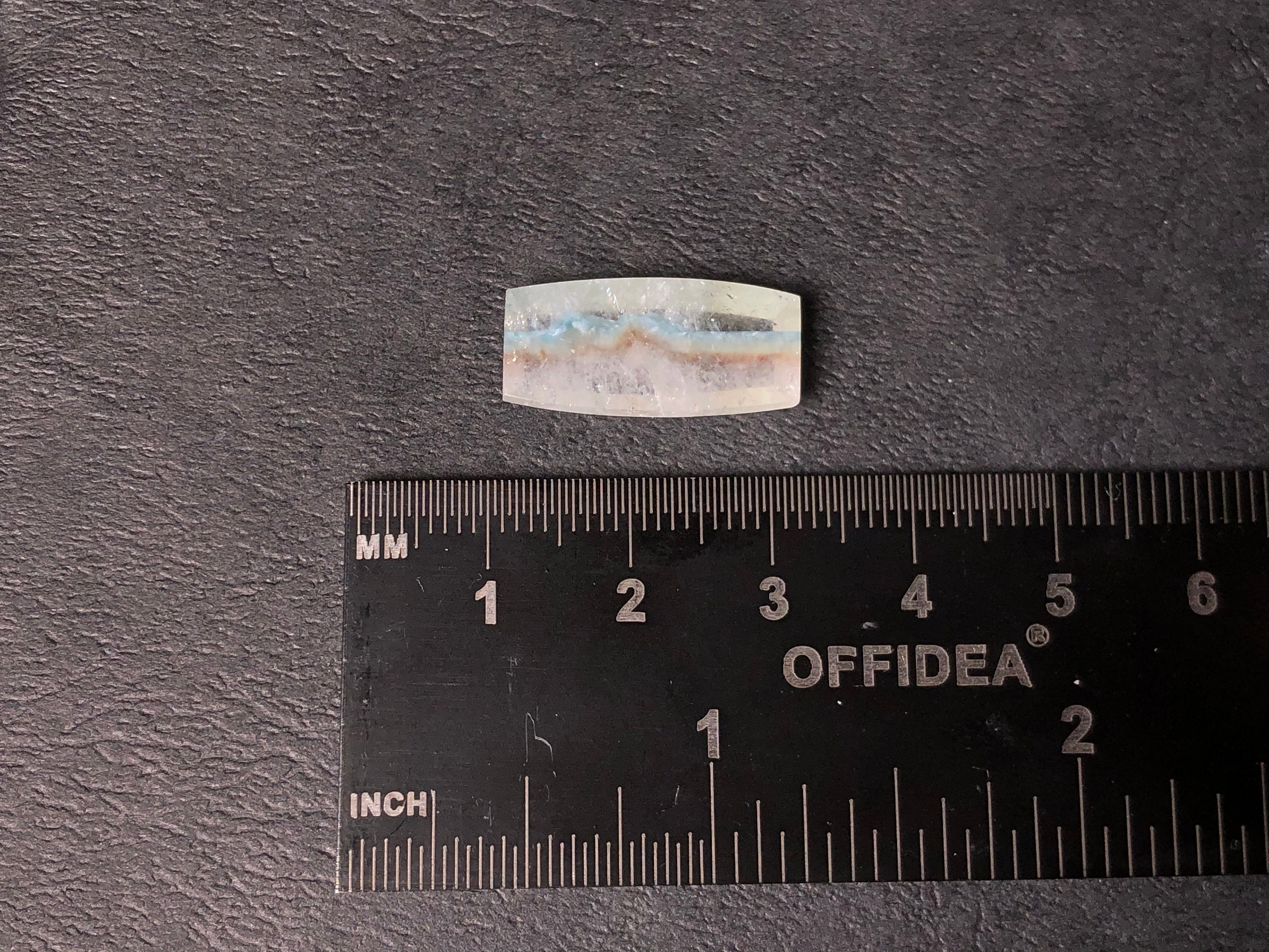 GILALITE Cabochon | Medusa Paraiba Quartz Striped Rectangle Gemstone for Jewelry Making (43873) | Perfect for Pendants, Rings & DIY Craft Projects
