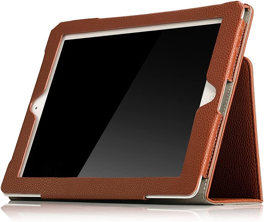 Premium PU Leather iPad 9.7 Inch Case (2018/2017/Air 2/Air 1) - Shockproof Corner Protection & Scratch-Resistant Smart Cover with Auto Sleep/Wake - Perfect for Work, Travel & Home Use (Brown)