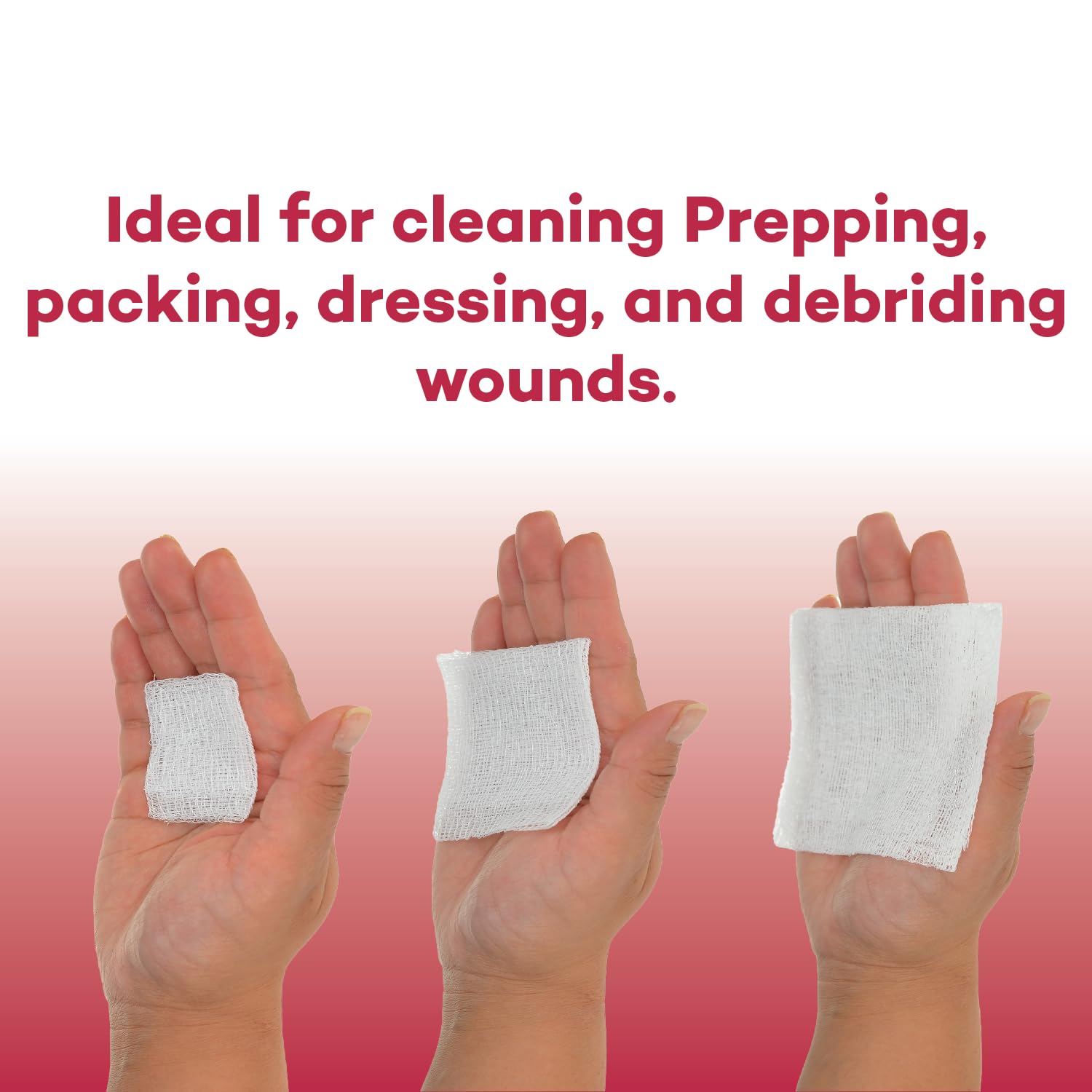 Dealmed 3x3 Inch Sterile Gauze Pads - 100 Count Individually Wrapped Medical Wound Dressing for First Aid, Emergency Care & Hospitals | Perfect for Cuts, Burns, Surgical Wounds & First Aid Kits (24-Pack Case)