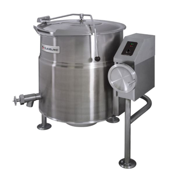 Cleveland KEL40T 40-Gallon Commercial Electric Steam Kettle with Tilting & 2/3 Jacket - Perfect for Restaurants, Catering & Food Service Businesses