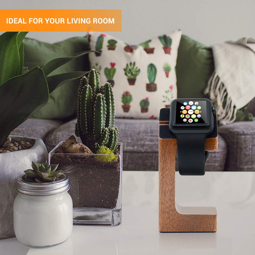 Premium Apple Watch Charging Stand - Universal iWatch Charger Dock for All Models (Series 1/2/3/4/5/6/7/8/SE) - Perfect for Nightstand, Office Desk & Travel Accessory Organization