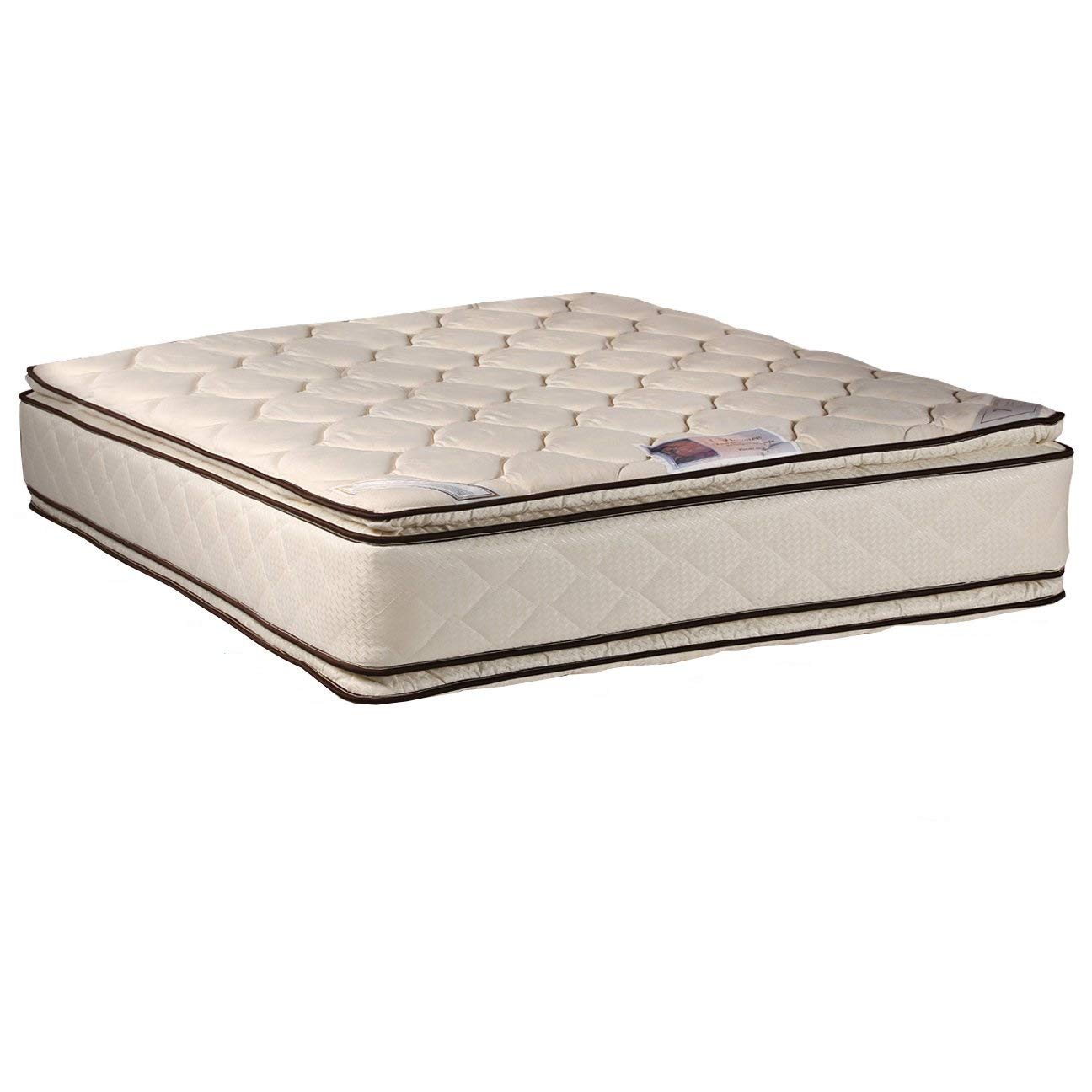 Dream Sleep Coil Comfort Two-Sided PillowTop Full Mattress with Mattress Cover Protector - Orthopedic Support for Back Pain Relief, Long-Lasting Comfort (Fully Assembled) - Perfect for Master Bedrooms, Guest Rooms & Dormitories