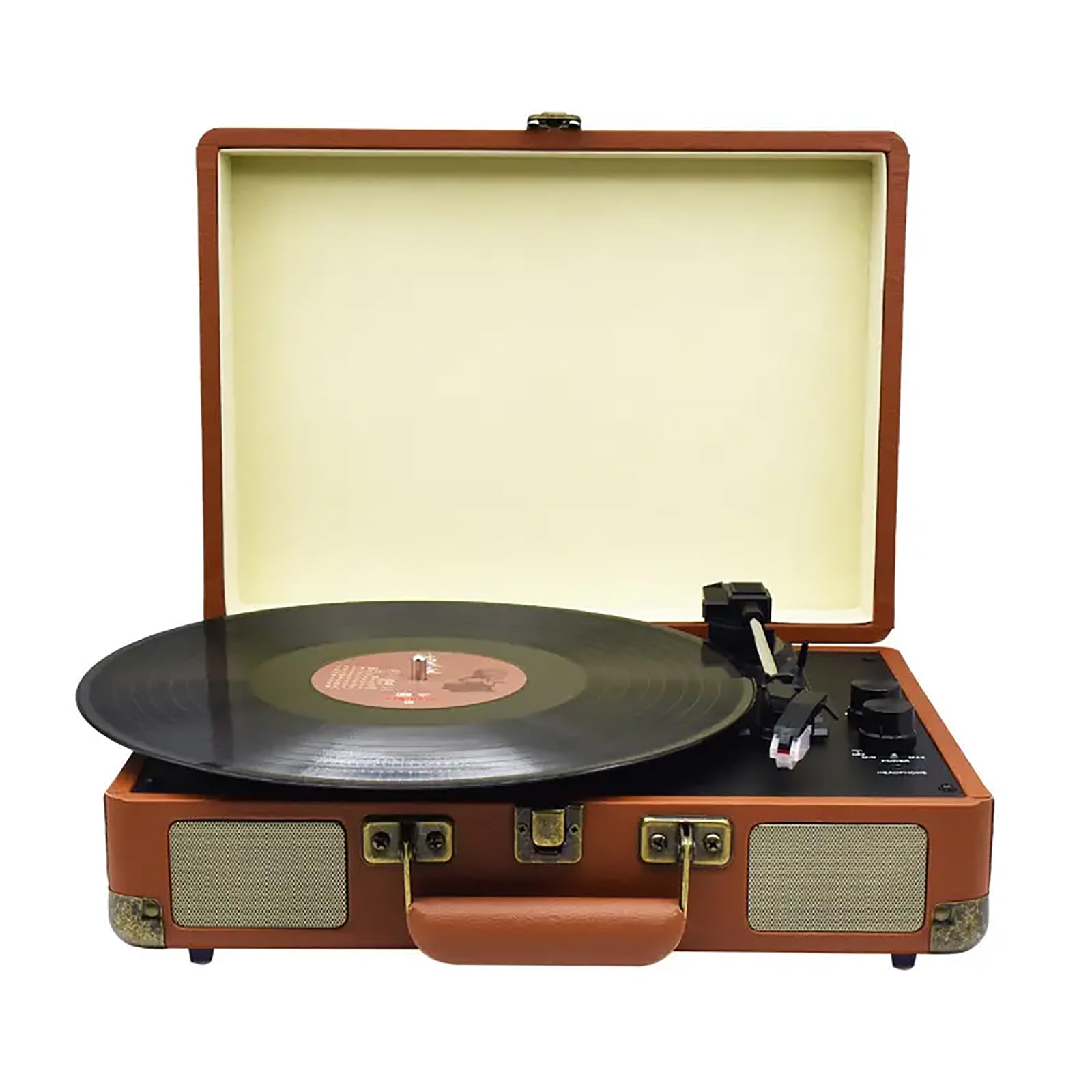 Bluetooth Record Player - 3-Speed Vinyl Turntable with Bluetooth & USB Playback, Compatible with External Speakers | Perfect for Home Entertainment, Father's Day Gifts & Parties