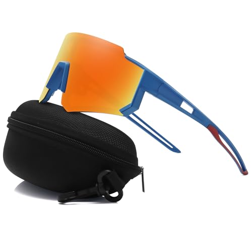 Blue Frame-red Mirror Lens