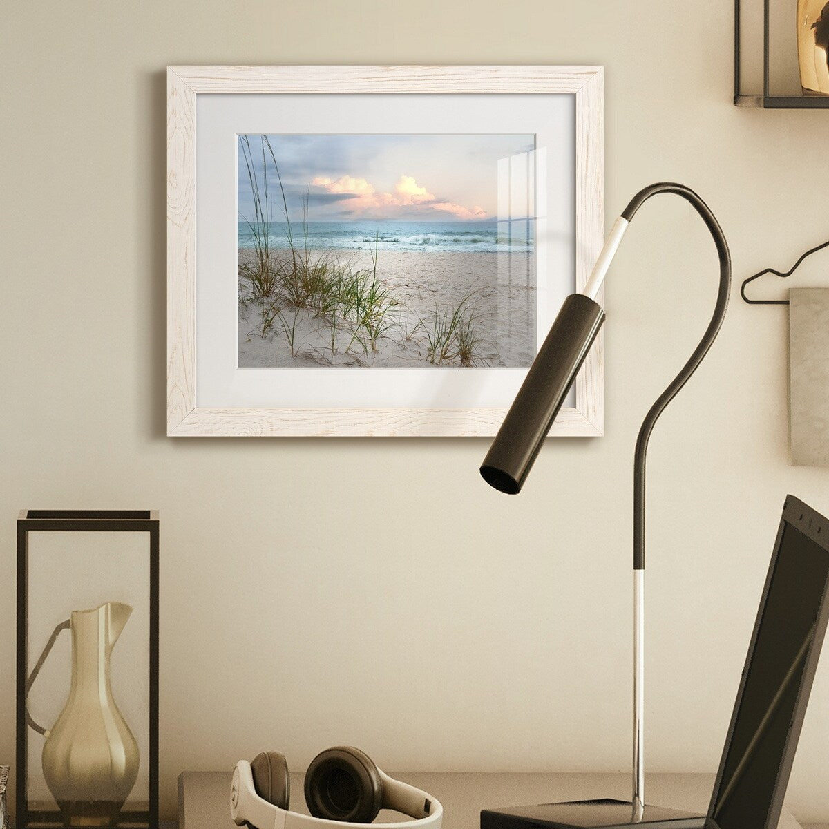 Premium Framed Beach Driftwood Wall Art Print - Coastal Home Decor for Living Room, Bedroom & Office