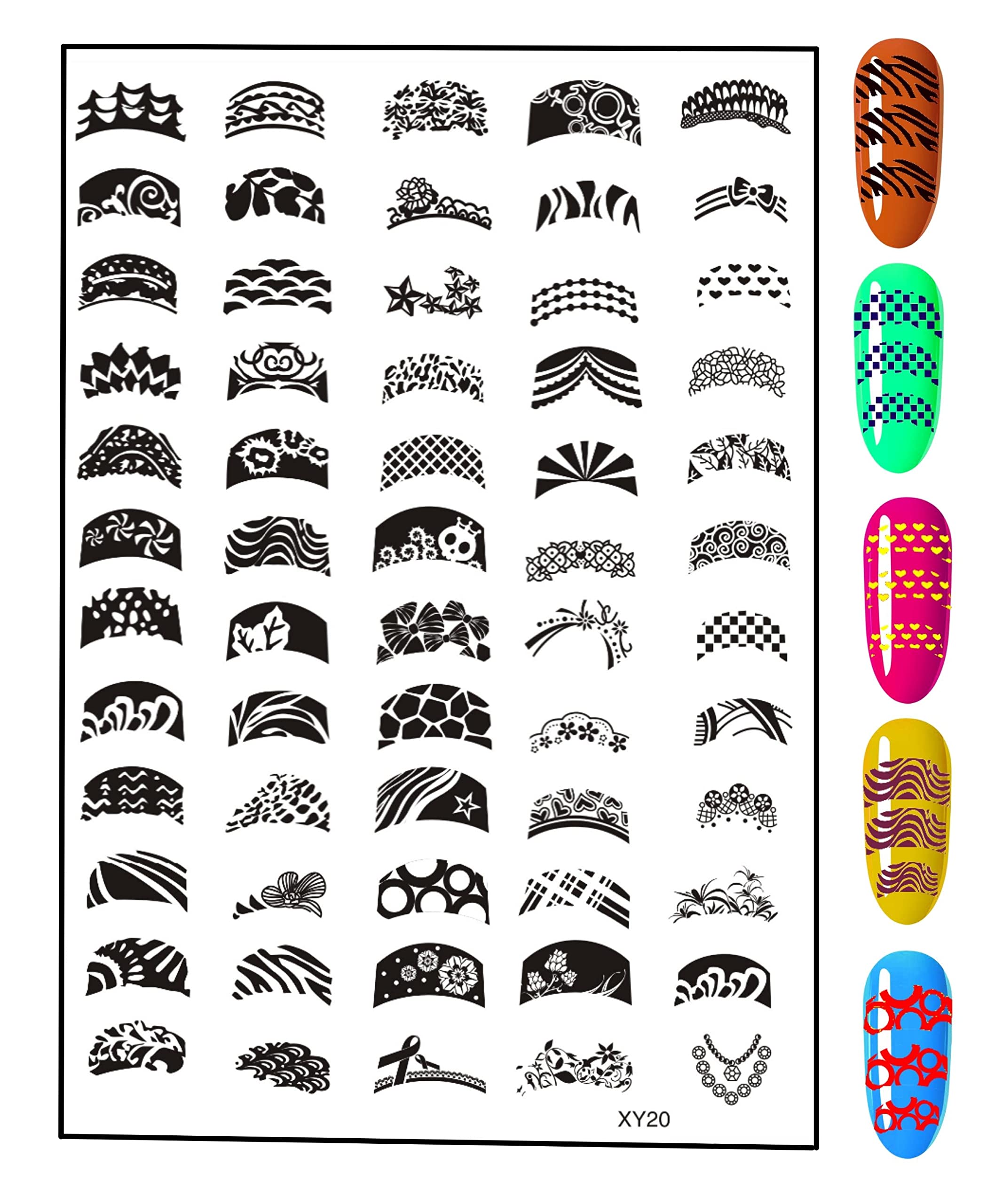RoyalKart Professional Nail Art Kit for Women & Girls - 3 Nail Stamping Plates with Stamper & Scraper (XY04, XY17, XY02) | DIY Salon-Quality Nail Designs at Home, Parties & Special Occasions