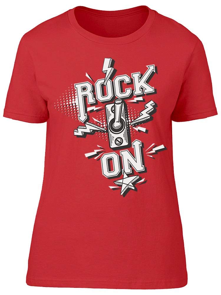 Rock On Tee Women's Graphic T-Shirt - Stylish & Comfortable Cotton Top for Casual Wear, Concerts & Everyday Outfits