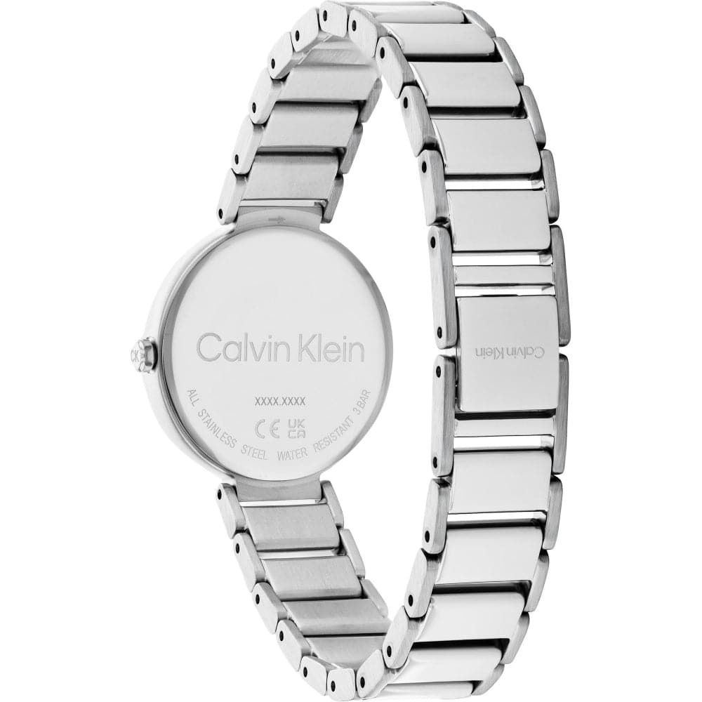 Calvin Klein Women's Watch with Pink Dial & Silver Stainless Steel Strap - Model 25200138 | Elegant Fashion Accessory for Work, Date Night & Special Occasions