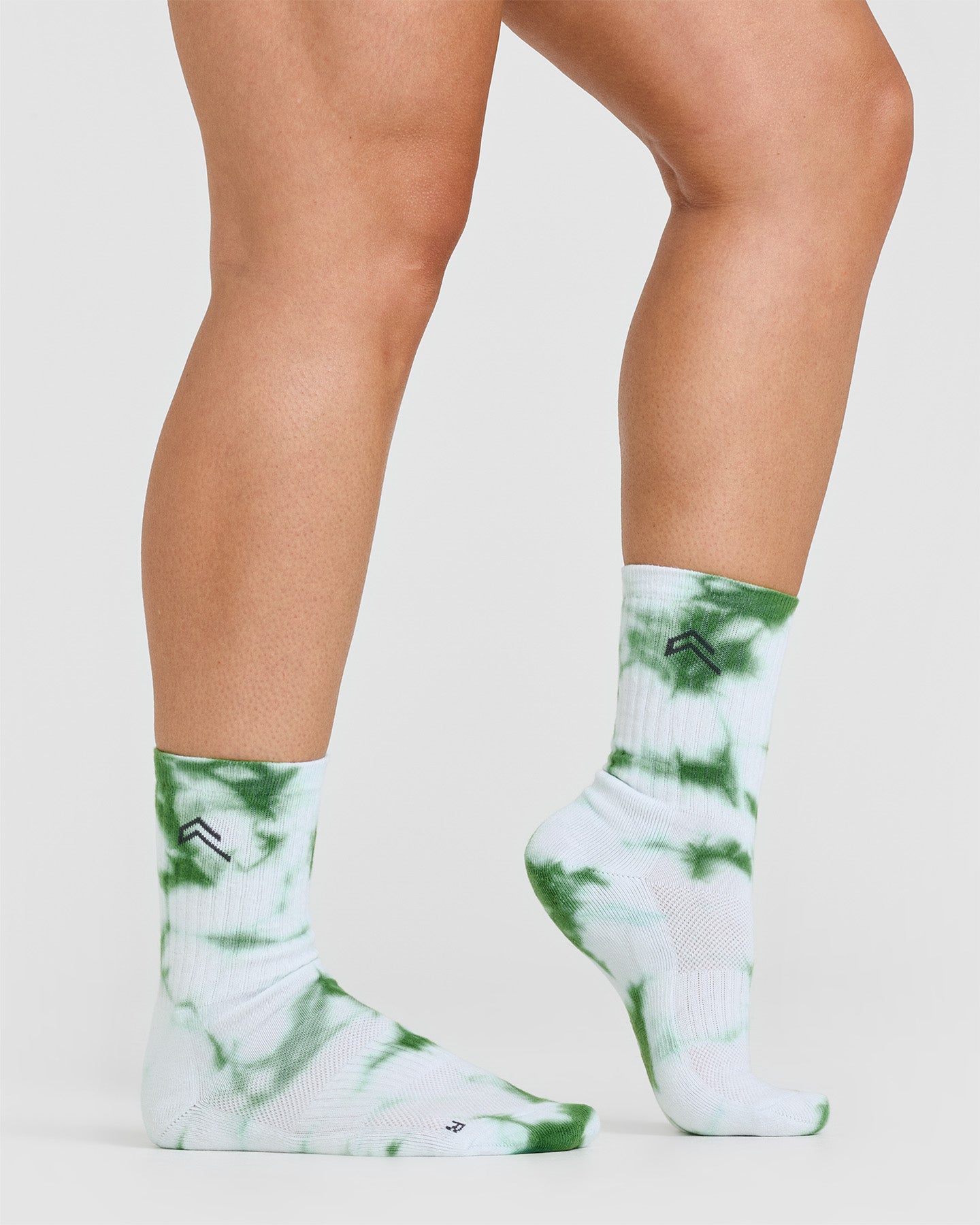 Tie Dye Crew Socks for Women & Men - Soft Cotton Colorful Striped Ankle Socks (Glaucous Blue/Iced Green/Iris Purple) - Perfect for Yoga, Running, Gym & Casual Wear