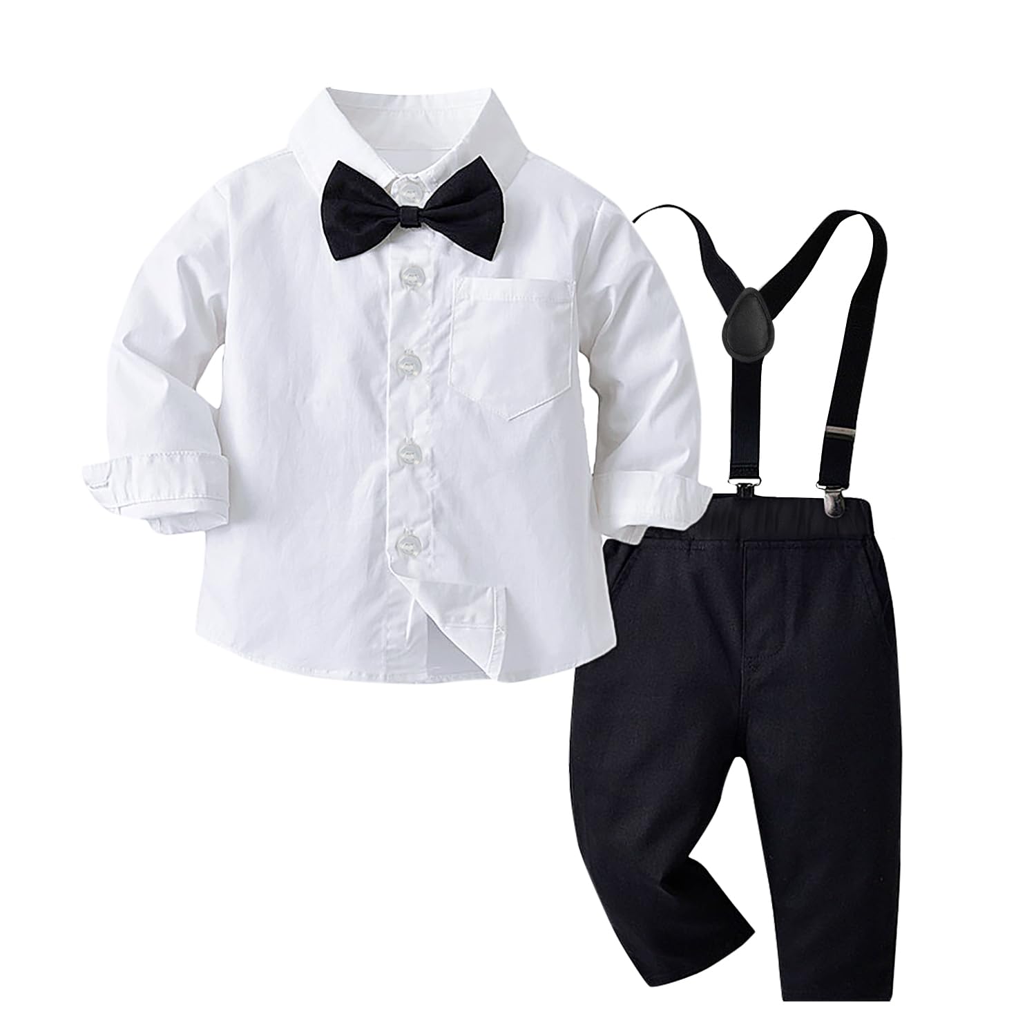 Baby Boy Tuxedo Outfit - Formal Infant Suit for Baptism, Christening & Special Occasions | Toddler Gentleman Dress Clothes for Weddings & Parties