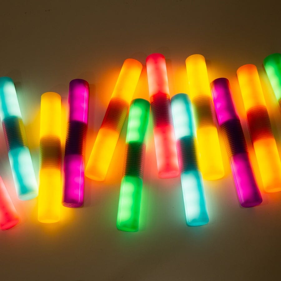 Glow in the Dark Light Up Cylinders - Set of 12 Party Glow Sticks for Nighttime Events, Raves, Concerts & Camping Adventures