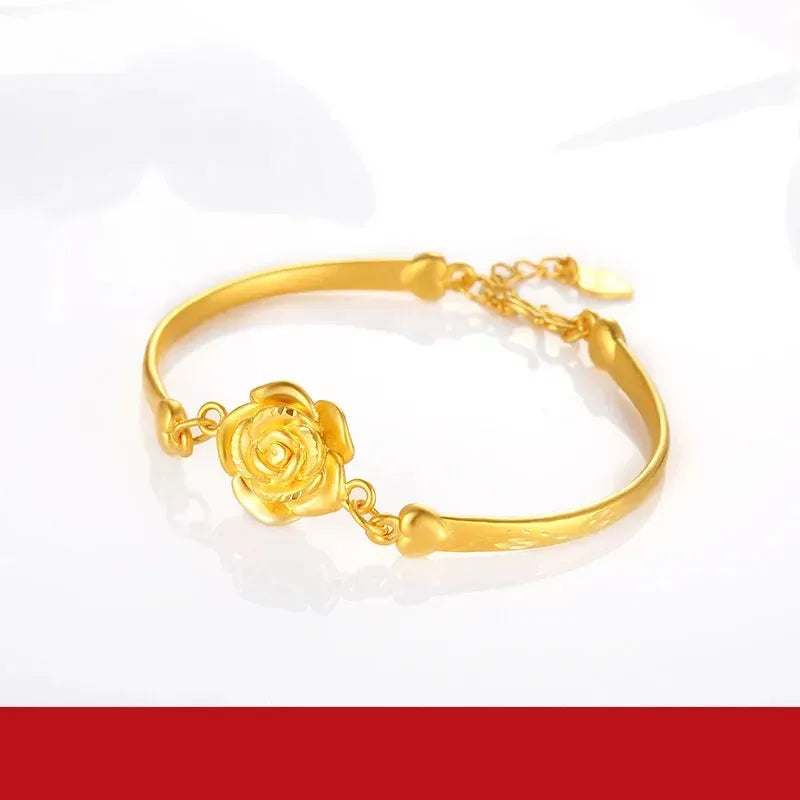 24K Pure Gold Bracelet - 999 Solid Real Gold Bangle with Butterfly Design, Classic & Trendy Jewelry for Women | Elegant Gift for Birthday, Anniversary & Special Occasions | 2023 New Collection