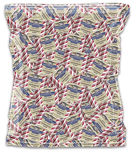 Ghirardelli Peppermint Bark Chocolate Squares - 160 Ounce Bulk Pack (10 Lbs) | Holiday Gift, Party Favor & Baking Supply | Premium Dark Chocolate with Crunchy Peppermint Candy