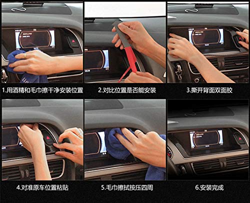 Premium Carbon Fiber GPS Navigation Cover Trim for Audi A5 & S5 (2008-2016) - Upgrade Interior Dash Protection & Style for Daily Commute & Road Trips