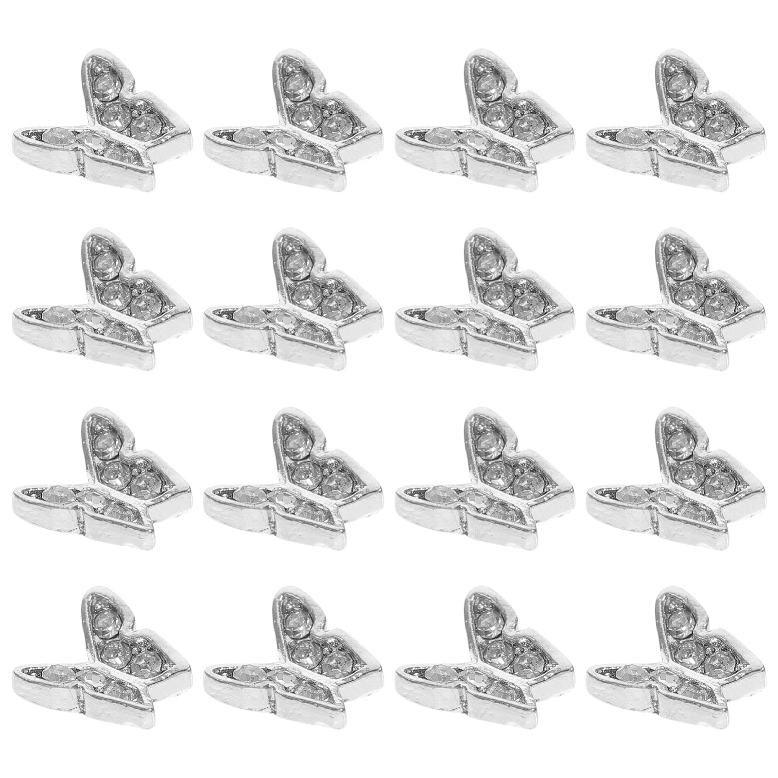 FRCOLOR 20pcs 3D Butterfly Nail Art Charms - Rhinestone Nail Decorations for Nails, Handbags & Clothes - DIY Nail Accessories & Fashion Embellishments for Parties, Weddings & Special Occasions