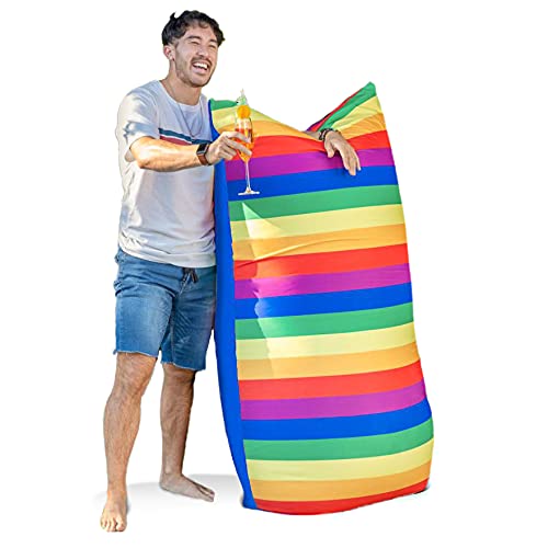 Yogibo Zoola Max Pride Edition - Oversized Outdoor Bean Bag Chair & Lounge Furniture for LGBTQ+ Pride Decor - Perfect for Backyard, Patio, and Pride Celebrations