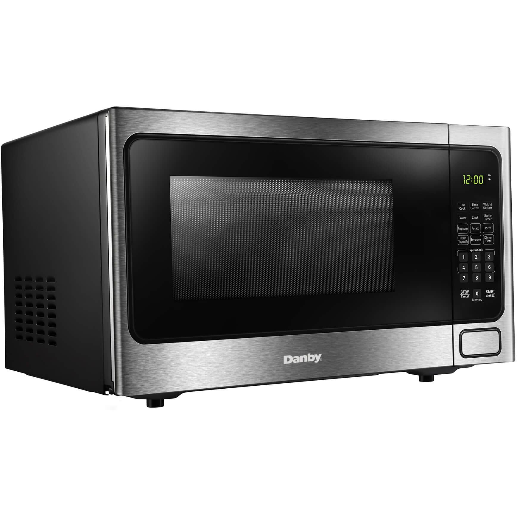 Danby 20-Inch Countertop Microwave, 1.1 cu.ft with 6 Auto Cooking Options - Compact & Powerful for Small Kitchens, Dorms, Offices & RVs (Model DDMW1125BBS)