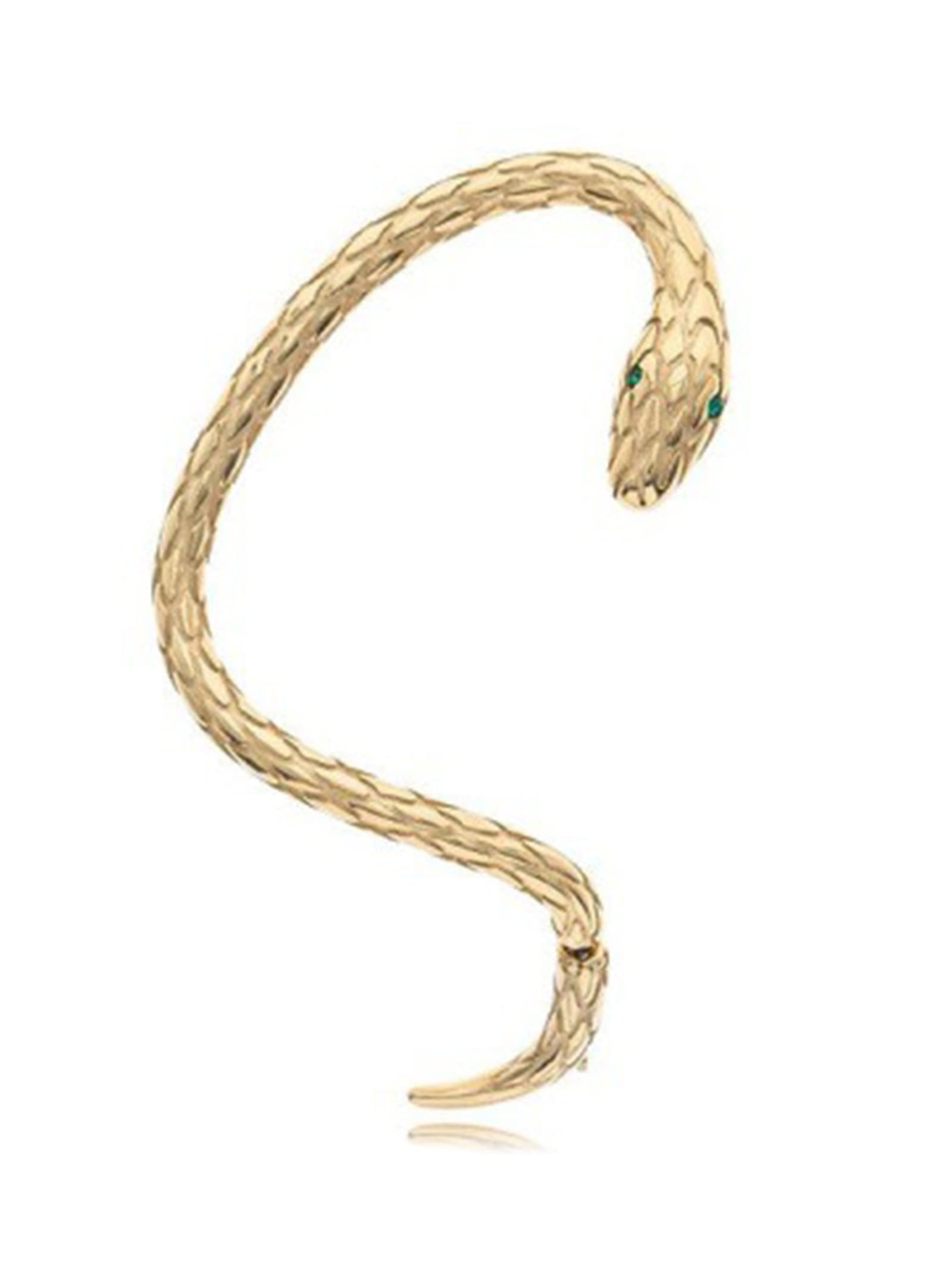 Gold Snake Earrings for Women - Zircon Studded Snake Ear Cuffs & Climber Ear Wraps - Perfect for Parties, Date Nights & Boho Fashion