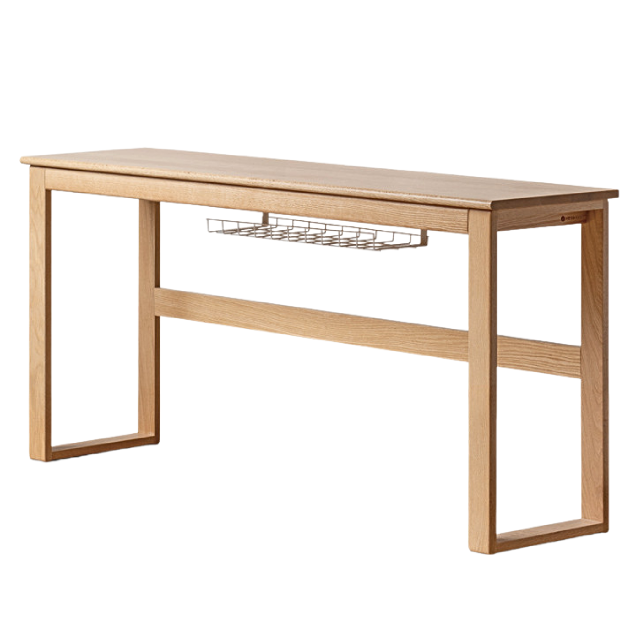 Solid Oak and Poplar Wood Office Desk - Long Executive Workstation for Home & Office - Perfect for Remote Work, Study, and Professional Workspaces