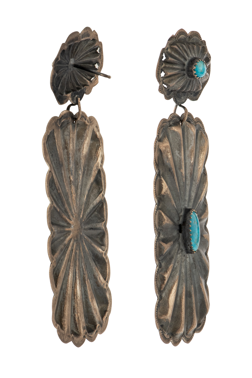 Sleeping Beauty Turquoise Earrings - Handmade Sterling Silver Dangle Earrings for Women | Perfect for Boho, Western & Everyday Jewelry