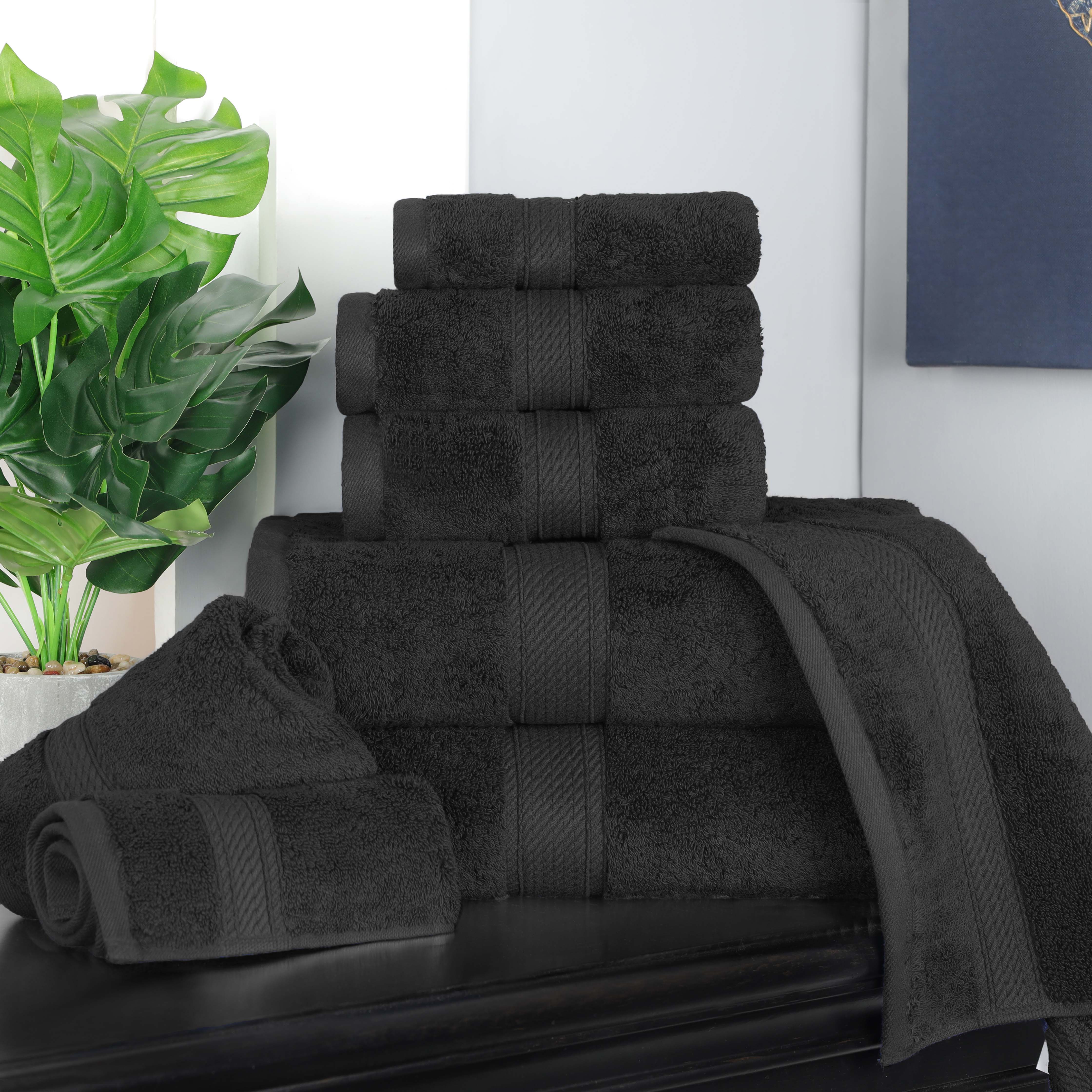 Premium Madison Egyptian Cotton 8-Piece Towel Set - Ultra Soft & Absorbent Bath Towels, Hand Towels & Washcloths for Luxury Spa, Hotel & Home Bathroom Use
