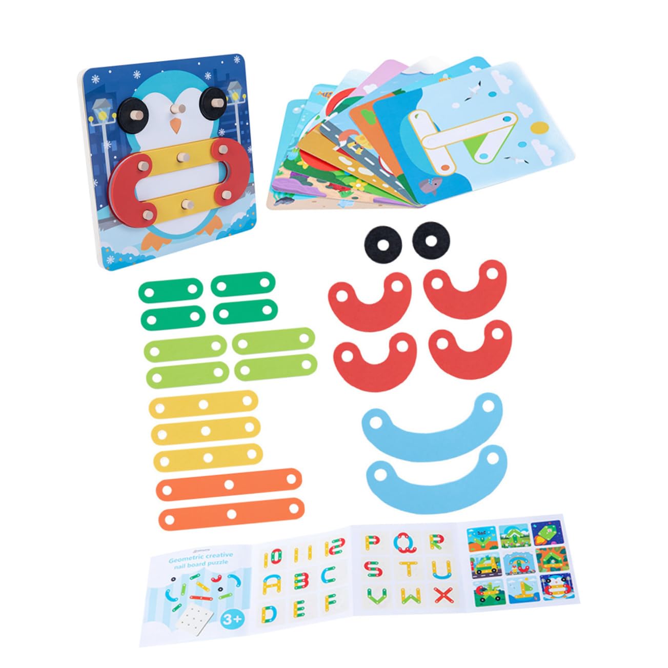 Abaodam Wooden Shape Sorter Puzzle - Early Education Learning Toys for Kids | Memory Improvement & Creative Play | Safe Educational Toys for Toddlers | Perfect for Preschool Learning, Montessori Activities & Family Game Night