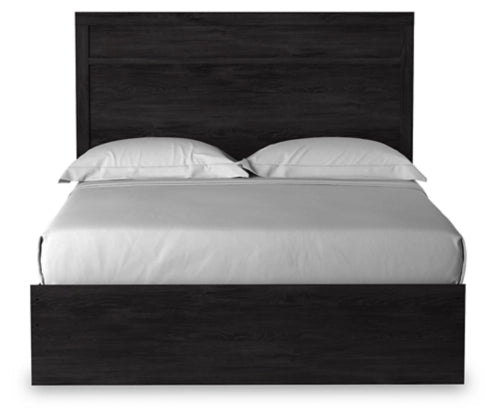 Belachime Queen Size Panel Bed Frame with 2 Nightstands - Modern Wooden Bedroom Set for Master Bedroom & Guest Room