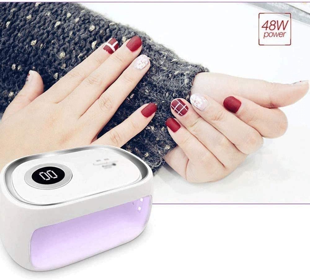 Professional 48W UV LED Nail Lamp - Fast Curing Gel Polish Dryer with 3 Timer Settings | Salon Quality Manicure Light for Home & Salon Use | Perfect Valentine's Gift for Women & Girls | Great for Gel Nails, Acrylics & DIY Nail Art