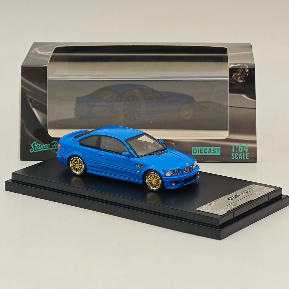 1:64 Scale BMW E46 M3 Blue Diecast Model Car - High Rev Series Collectible Toy for Adults | Perfect for Display, Car Enthusiast Gifts & Diecast Collections