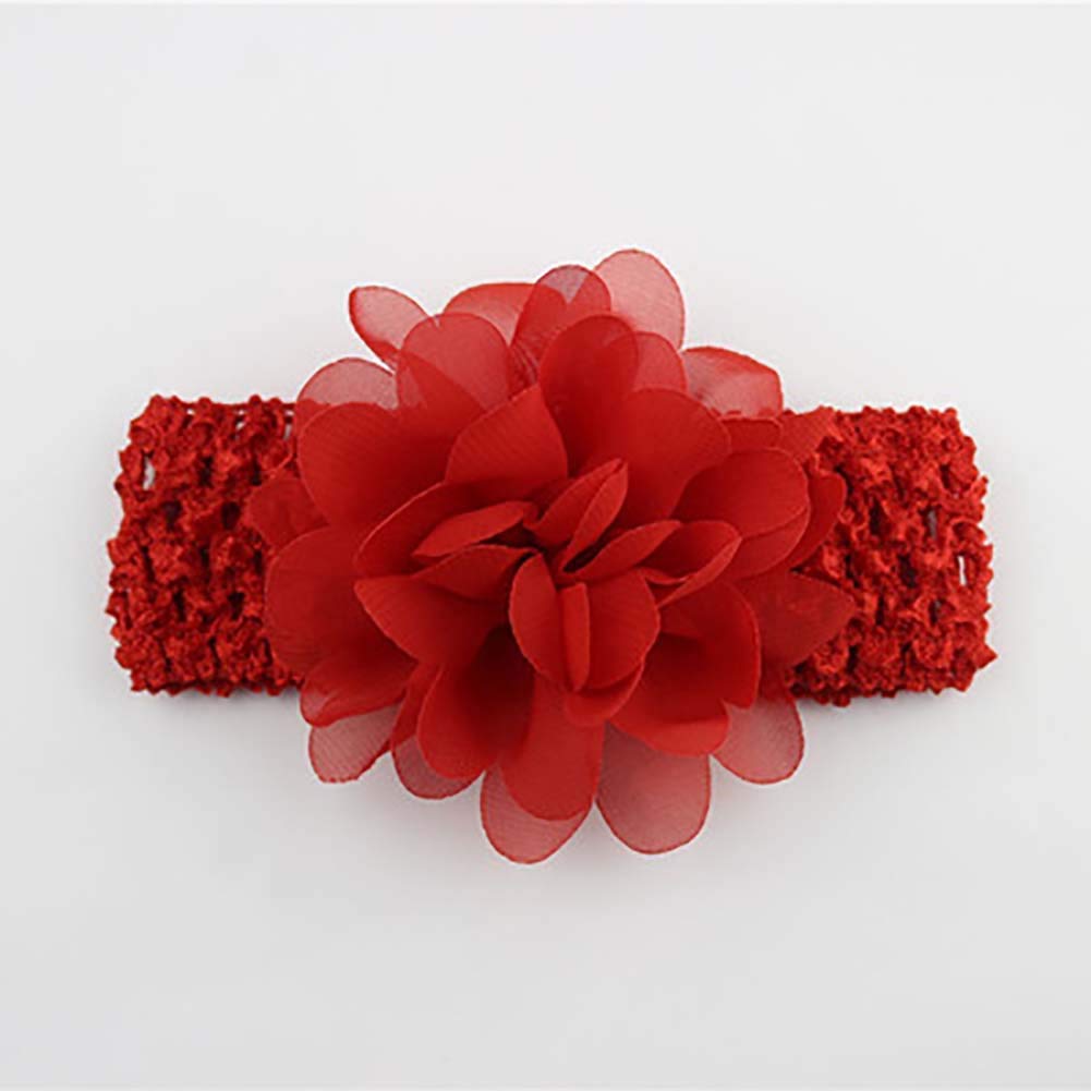 Soft Chiffon Flower Headbands for Baby Girls - Lace Hair Accessories for Newborns & Toddlers - Perfect for Photos, Parties & Everyday Wear