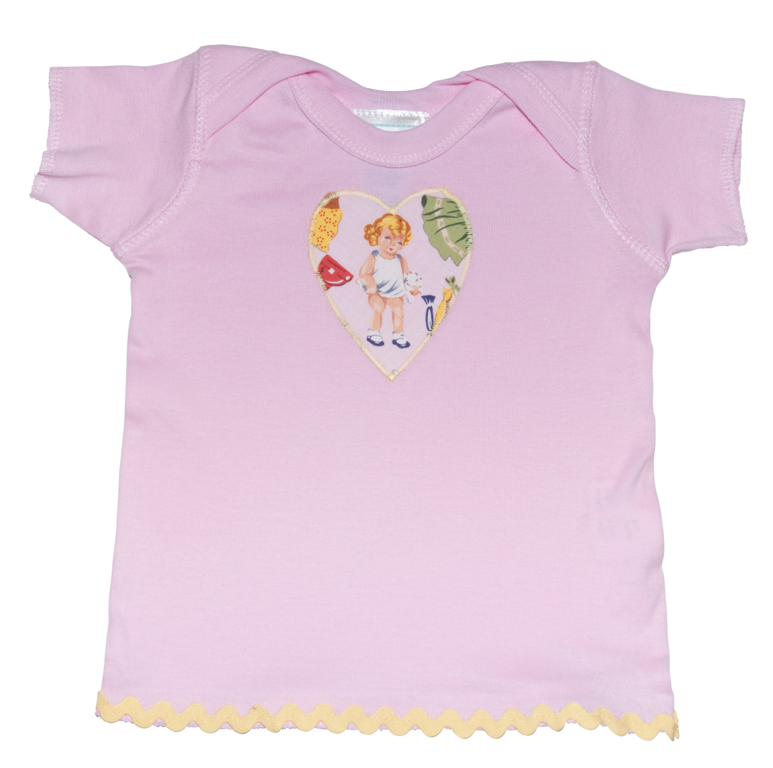 Vintage Retro Paper Dolls T-Shirt - Yellow or Pink - Soft Cotton Tee for Women & Girls - Perfect for Casual Wear, Parties & Themed Events