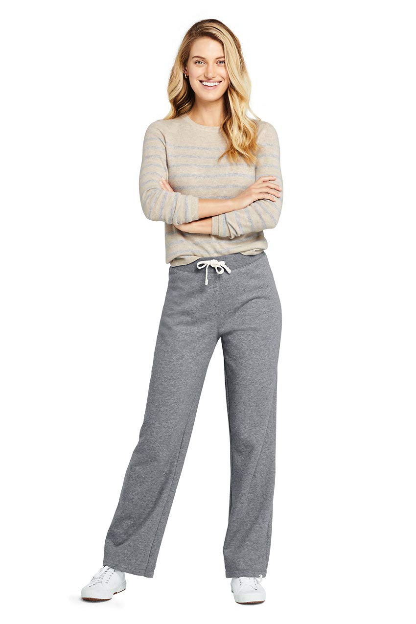 Lands' End Women's School Uniform Sweatpants - Comfortable Fleece Joggers for Class, Work & Casual Wear