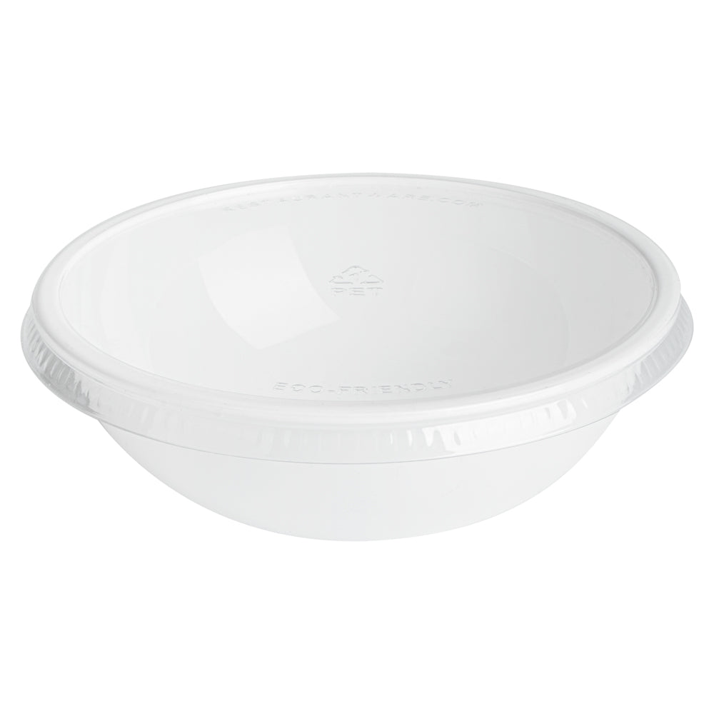 21 oz White Plastic Food Storage Containers with Lids - 6.75